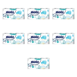 Mola Delikatna Papier toaletowy 8 rolek X7