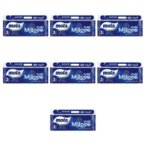 Mola Rolki Milove Papier toaletowy 3-warstwowy 10 rolek X7