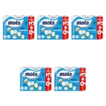 Mola Biała bawełna Papier toaletowy 12 rolek X5
