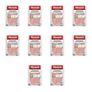 Krakowska kiełbasa sucha pieczona plastry 90 g Olewnik X10