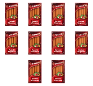 Parówki wieprzowe 700 g Sokołów X10