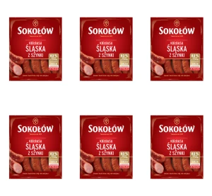 Kiełbasa śląska z szynki 500g Sokołów X6