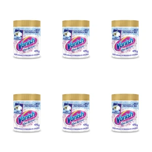 Vanish Oxi Action White dplamiacz do białych tkanin w proszku 470g X6