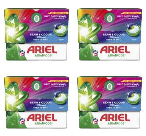 Ariel Allin1 PODS Color Kapsułki do prania, 12 prań X4