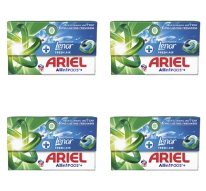 Ariel Allin1 PODS+ Touch of Lenor Fresh Air Kapsułki do prania, 19 prań X4