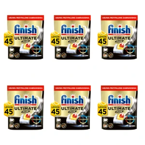 FINISH Kapsułki do zmywarki Ultimate Plus 45 lemon X6