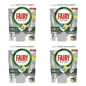Fairy Platinum All In One Kapsułki do zmywarki Cytryna 51 szt. X4