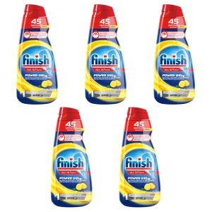 FINISH Żel do mycia naczyń w zmywarce All-in-1 Max 900ml Cytrynowy X5