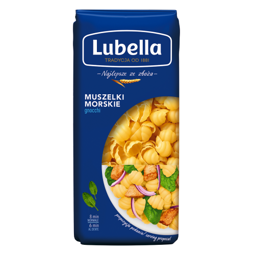 Makaron muszelki morskie gnocchi Lubella 400g