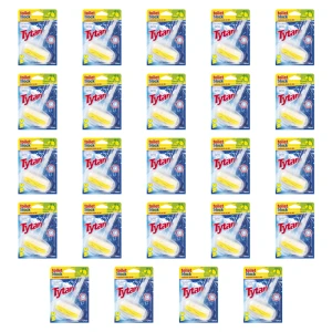 Dwufazowa kostka do WC Tytan cytrynowy koszyczek 40g X24