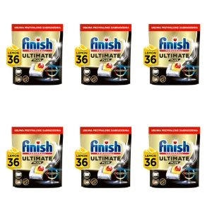FINISH Kapsułki do zmywarki Ultimate Plus 36 lemon X6