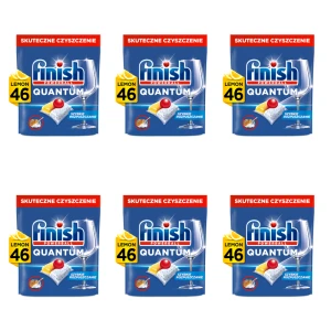 Finish Kapsułki do zmywarki Quantum All-in-1 lemon 46 szt. X6