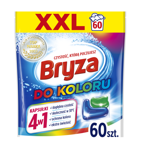 Kapsułki do prania 4w1  do koloru Bryza  60szt.