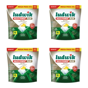 Ludwik Maxx Power Plus kapsułki do zmywarek 60 szt. lemon X4