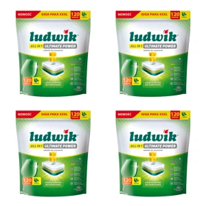 Ludwik tabletki do zmywarek all in 1 Ultimate Power 120 szt. lemon X4