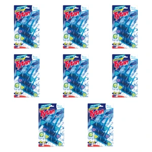 Mix-Pak Czterofunkcyjna zawieszka barwiąca wodę Tytan Blue Water Eukaliptus, Ocean, Limonka 3x40g X8