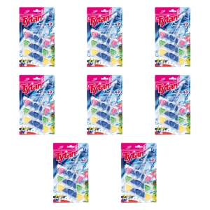 Mix-Pak Kostka toaletowa WC Tytan Action 3 Flower, Forest, Lemon 3x40g X8