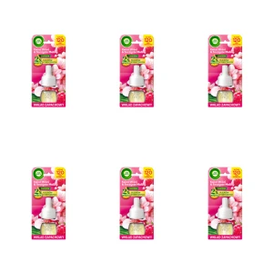 Air Wick Elektryczny odświeżacz powietrza Kwiat Wiśni i Soczyste Maliny Wkład 19 ml X6