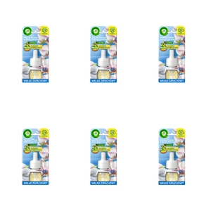 Air Wick Elektryczny odświeżacz powietrza Świeże Pranie i Biała Orchidea Wkład 19 ml X6