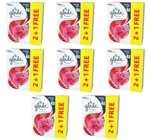 Odświeżacz powietrza Glade TOUCH&FRESH lucious cherry&peony zapas 2+1 3x10ml X8