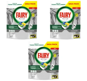 Fairy Platinum All In One Kapsułki do zmywarki Cytryna 81 szt. X3