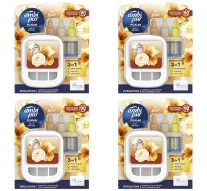 Ambi Pur 3Volution Elektryczny odświeżacz powietrza, zestaw startowy, Gold Orchid 20 ml X4