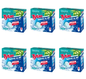 Tabletki do mycia WC Tytan Power Tabs 16szt X6