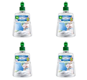 Air Wick Odświeżacz powietrza Active Fresh Świeże Pranie i Biała Orchidea Wkład 228 ml X4