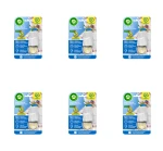 Air Wick Elektryczny odświeżacz powietrza Świeże Pranie i Biała Orchidea Komplet 19 ml X6