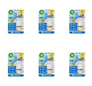 Air Wick Elektryczny odświeżacz powietrza Świeże Pranie i Biała Orchidea Komplet 19 ml X6