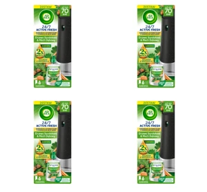 Air Wick Odświeżacz powietrza Active Fresh Drzewo Sandałowe i Mech Dębowy Komplet 228 ml X4