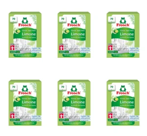 Tabletki do zmywarek FROSCH Limonkowe Classic - 70 szt. X6