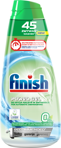 Żel do mycia naczyń w zmywarce All-in-1 Max 0% Finish 900ml