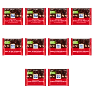 Ritter Sport Czekolada deserowa z całymi prażonymi orzechami laskowymi 100g X10
