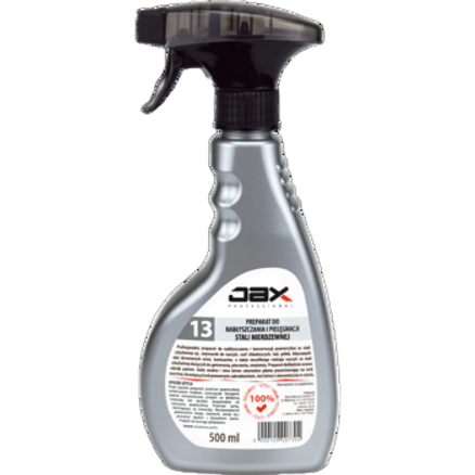 Profesjonalny preparat do pielęgnacji i nabłyszczania stali nierdzewnej Jax Professional "13" 500 ml Profesjonalny preparat do pielęgnacji i nabłyszczania stali nierdzewnej Jax Professional "13" 500 ml