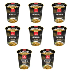 VIFON Zupa błyskawiczna z kluskami o smaku sosu sojowego z Wakame 60 g kubek X8