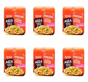 Danie błyskawiczne o smaku kurczaka z makaronem pszennym typu noodle i sezamem 270g X6