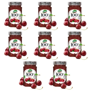 Łowicz Dżem 100% z owoców wiśnia 210 g X8