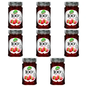Łowicz Dżem 100% z owoców truskawka 210 g X8