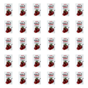 Kisiel z kawałkami owoców - błyskawiczny wiśnia emix 30g X30
