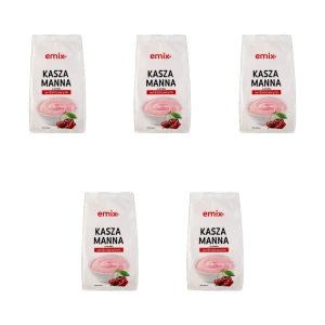 Kasza manna o smaku wiśniowym emix 500g X5
