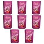 Lindor Raspberry & Cream Cornet 200g X8