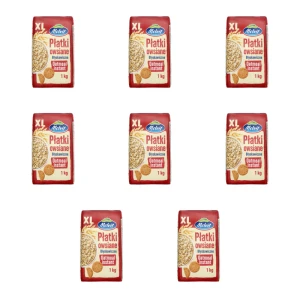 Melvit Płatki owsiane błyskawiczne 1kg XL X8