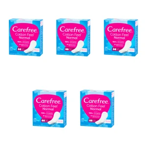 Carefree Cotton Unscented, wkładki higieniczne 56 szt. X5