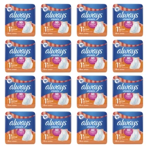 Always Classic Normal podpaski ze skrzydełkami, 10 sztuk X16
