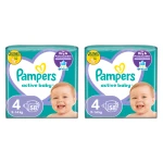 Pampers Active Baby Rozmiar 4, 58 pieluszek, 9-14 kg X2