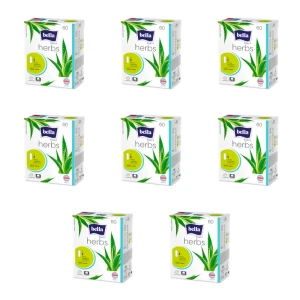 Wkładki higieniczne Bella Herbs Aloe Vera wzbogacone aloesem 60 szt. X8