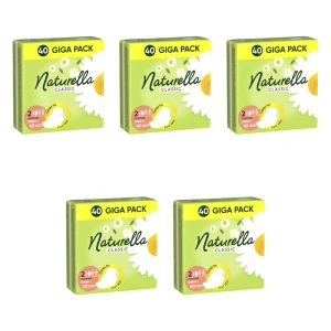 Naturella Classic Normal Size 1 Podpaski ze skrzydełkami 40 szt. X5