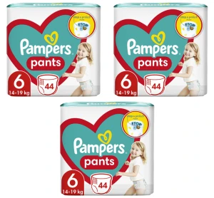 Pampers Pants, rozmiar 6, 44 pieluchomajtki X3