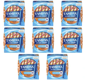Tampax Pearl Compak Super Plus Tampony z aplikatorem, 16 szt X8